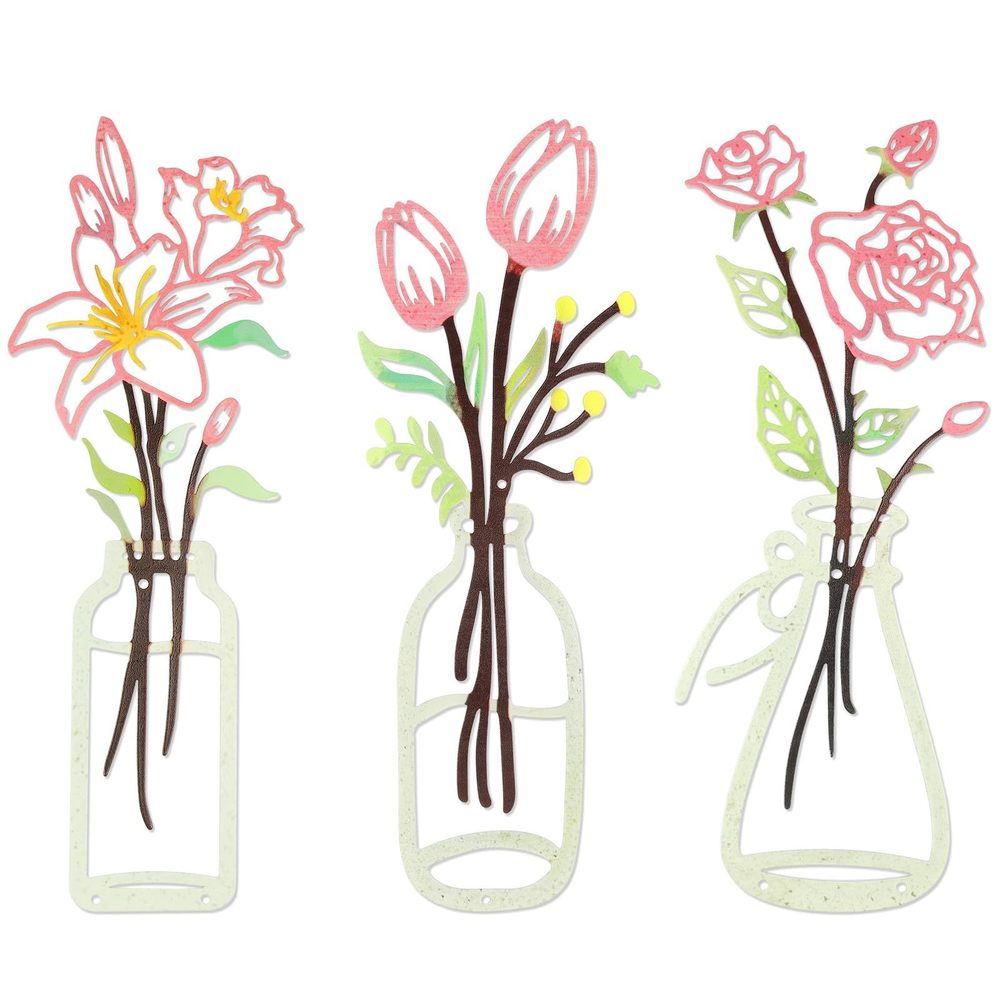3 Pcs Metal Flowers Wall Arts Metal Flower Wall Decor Minimalist Floral Decor💕